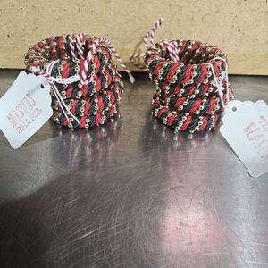 Festive Holiday Napkin Rings - Red, Green, and Gold